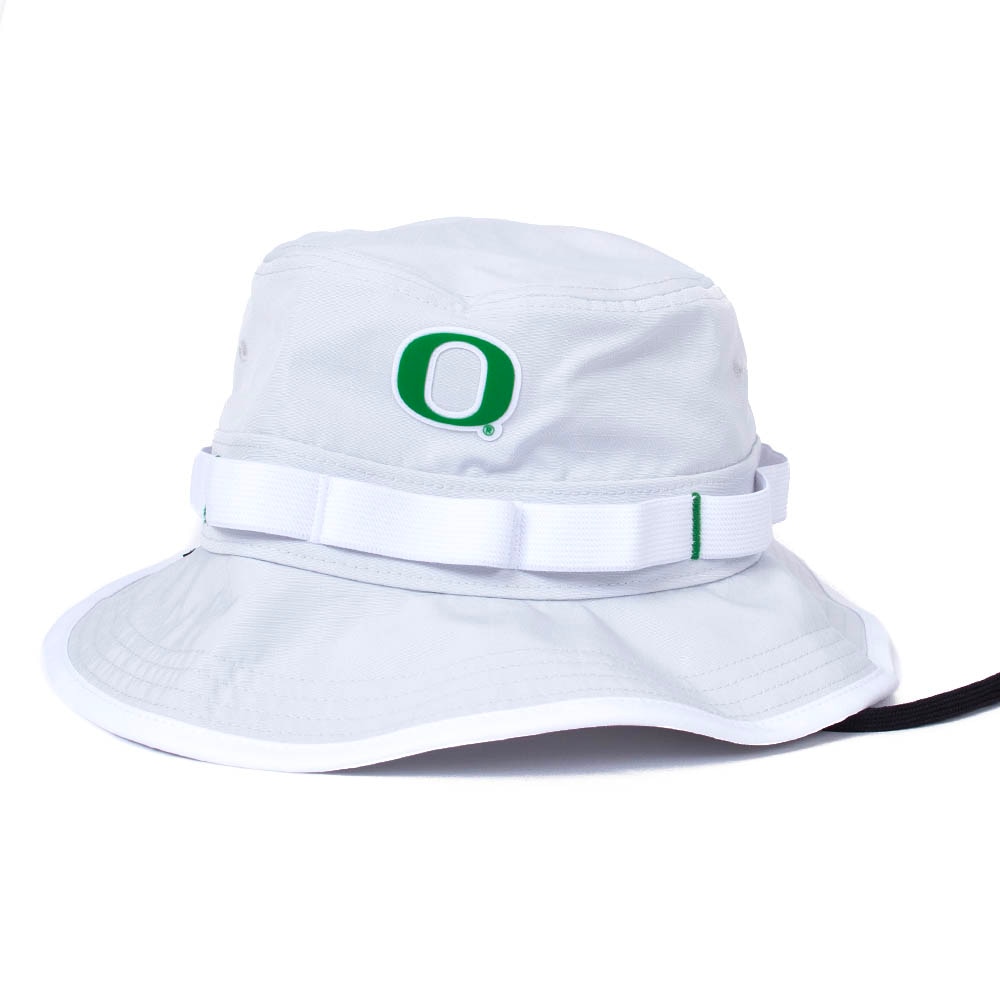 Classic Oregon O, Nike, Grey, Boonie, Performance/Dri-FIT, Accessories, Unisex, Sideline, Ripstop, Gameday, Team Info, Hat, 882726